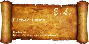 Eicher Laura névjegykártya
